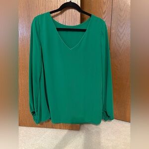 Gorgeous Green Lantern Sleeve Chiffon Blouse  (1 available)